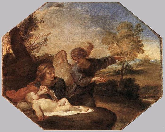 Andrea Sacchi Hagar and Ishmael in the Wilderness